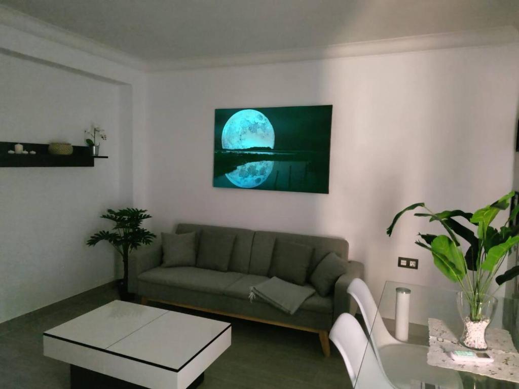 Posezení v ubytování Apartamento con Jacuzzi El Rincón de Ayud