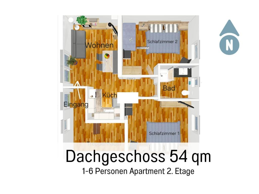 Plán poschodí v ubytovaní Elke`s Ötztal Apartments - Nahe Therme, herzlich, stilvoll, aussichtsreich