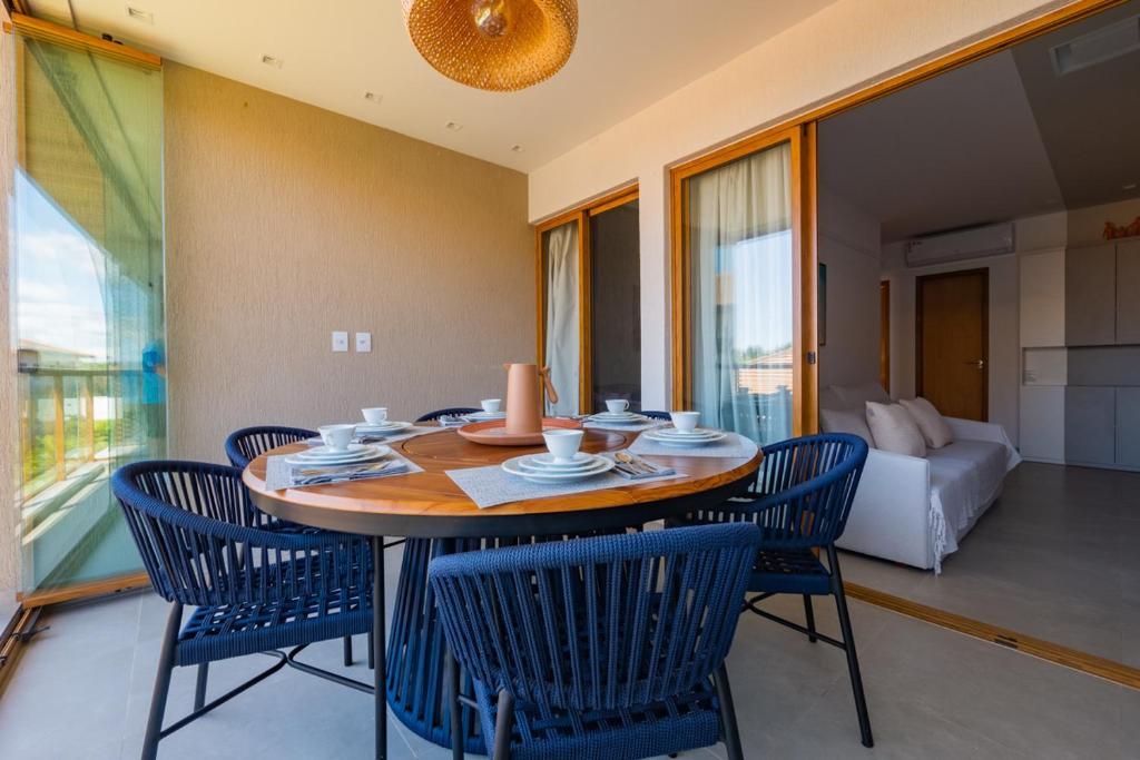 Posezení v ubytování Novíssimo com Varanda Gourmet 10 min a pé da praia