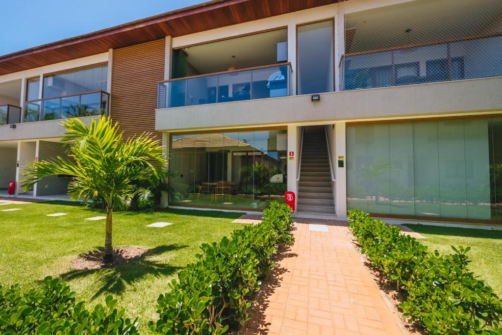 Zahrada ubytování Novíssimo com Varanda Gourmet 10 min a pé da praia
