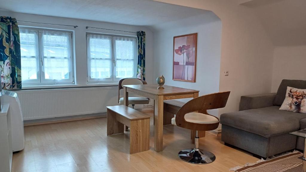 Posezení v ubytování Ferienwohnung Attersee
