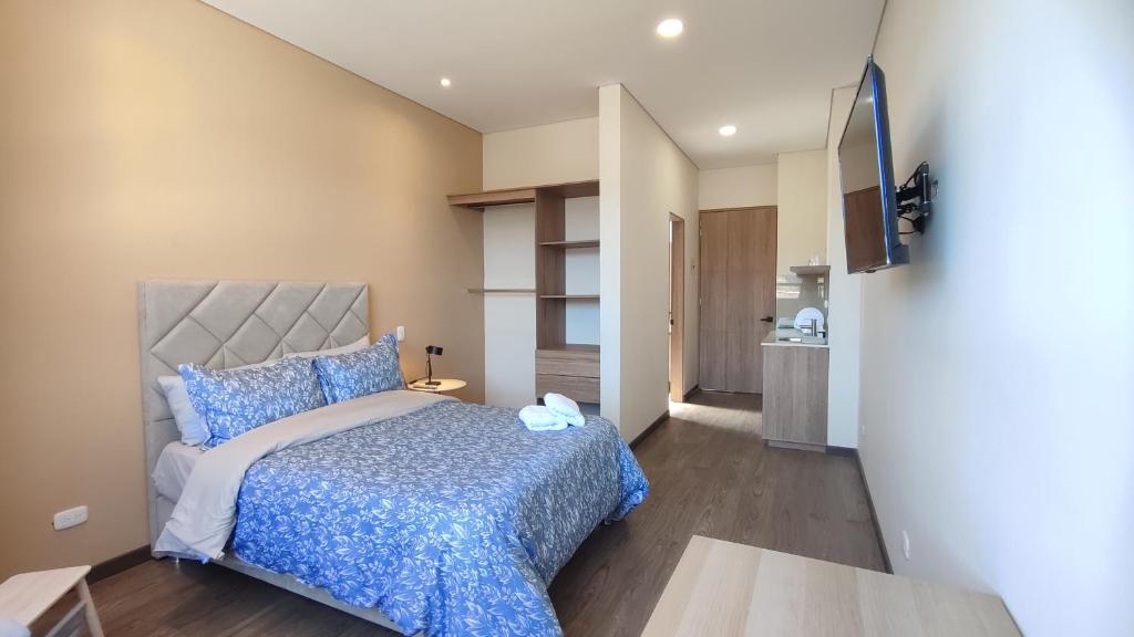 Postel nebo postele na pokoji v ubytování La Milla, Lofts