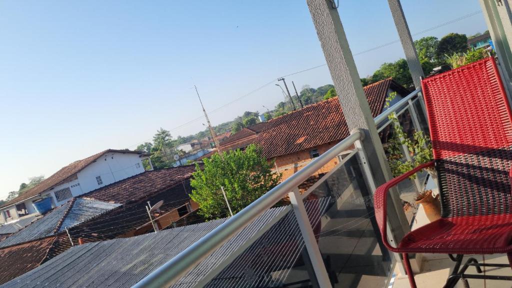 Balkón nebo terasa v ubytování Primos residência