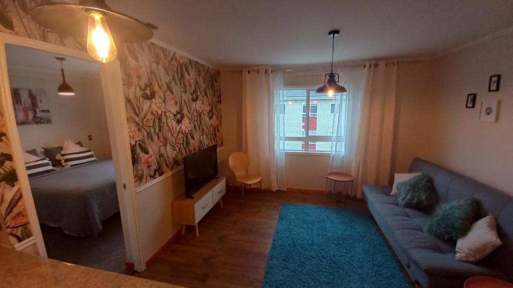 Posezení v ubytování 10 min del centro, 500 mt de la playa Pelluco, visita, disfruta y descansa