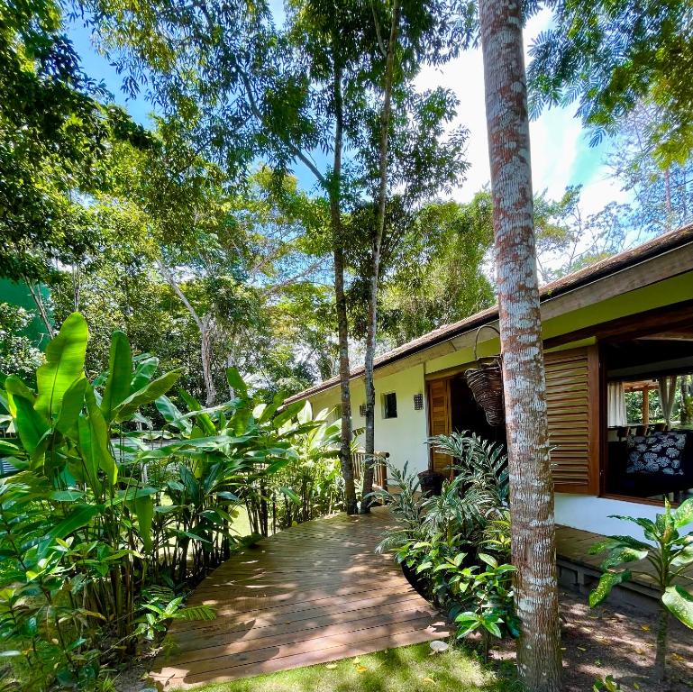 a house in the middle of a forest with trees at CASA PREGUIÇA - TRANCOSO - ECO in Trancoso
