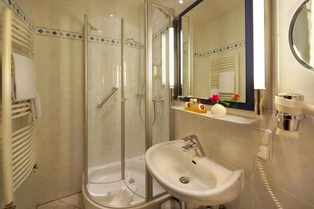 Koupelna v ubytování Hotel Torbräu