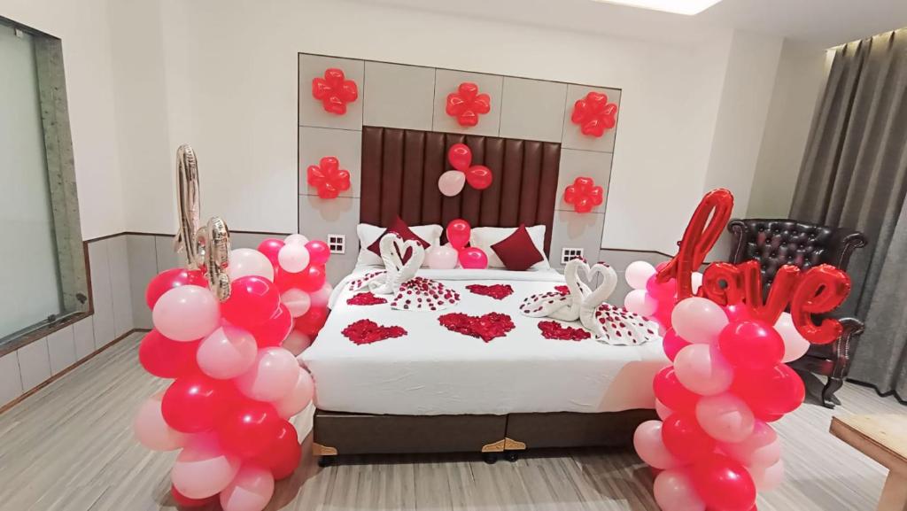 Postel nebo postele na pokoji v ubytování Hotel k11