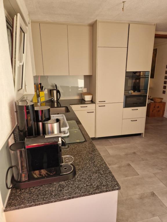 Kuchyň nebo kuchyňský kout v ubytování Casa Laudinella 2,5 Zimmer