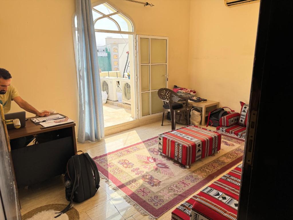 Posezení v ubytování Heritage Hostel Muscat