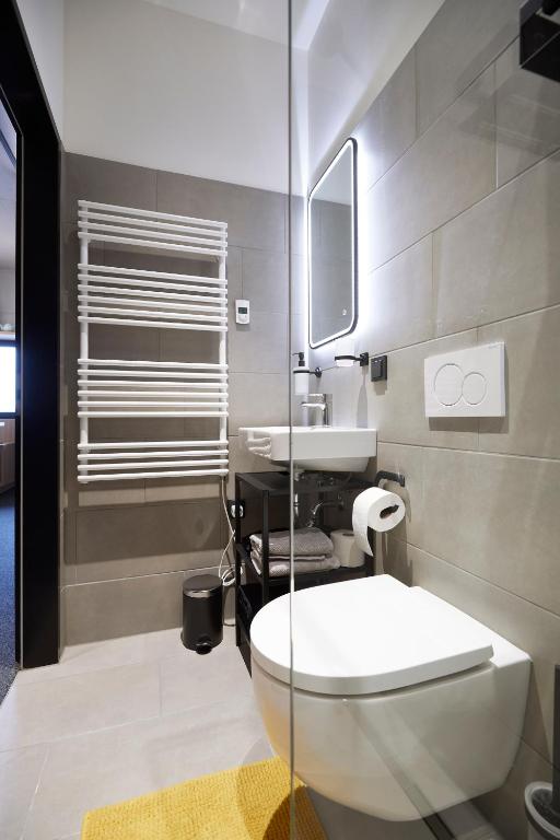 Koupelna v ubytování miniLOFT apartments Leonding 24 hours