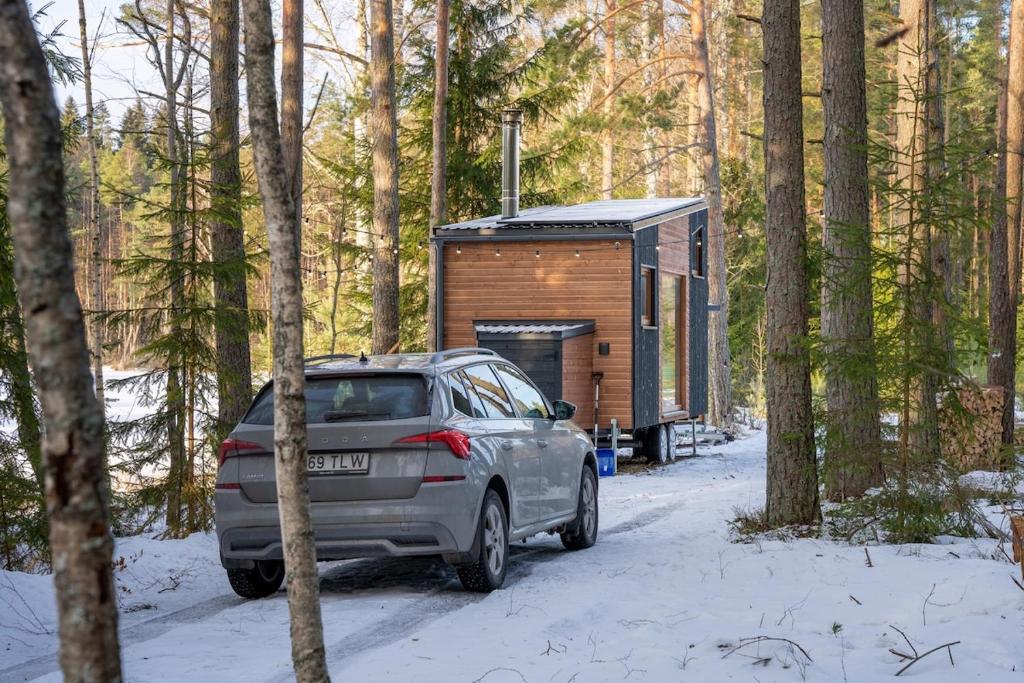 TaaliHomes Metsamajake - kadakasaun hinnas v zimě