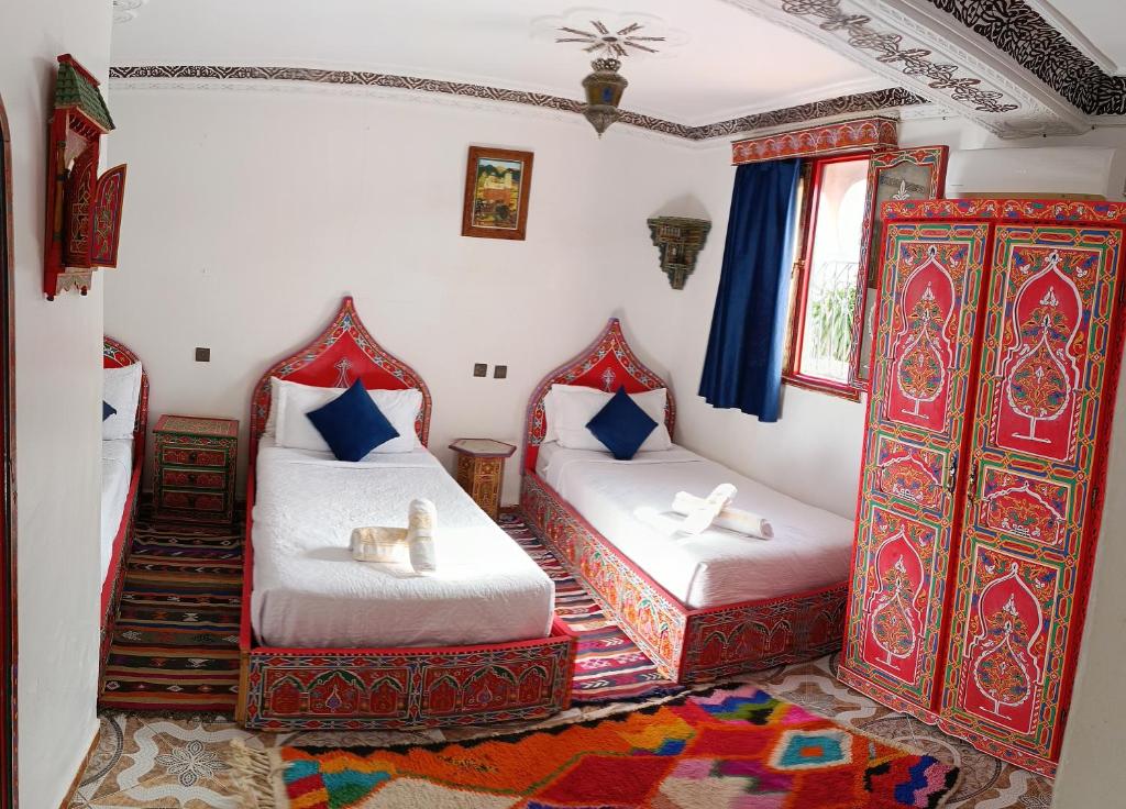 منطقة جلوس في Hotel Chefchaouen