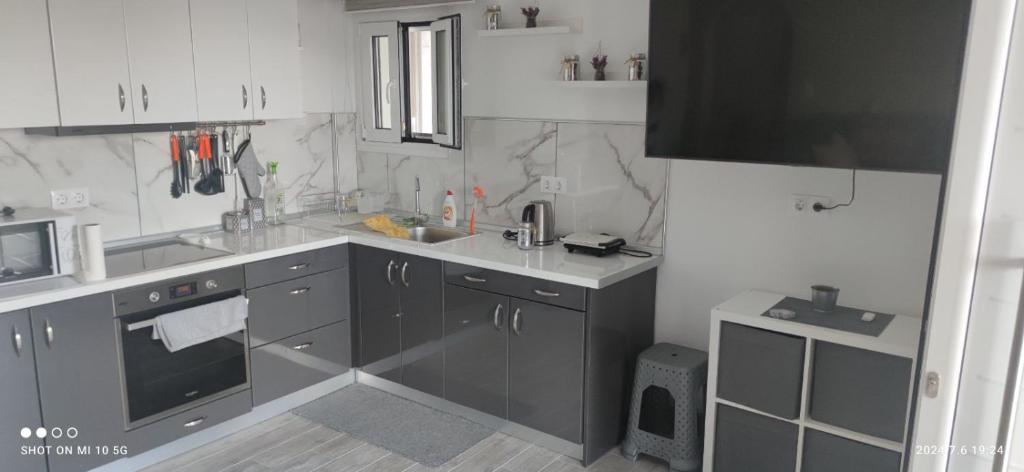 Kuchyň nebo kuchyňský kout v ubytování Loukas House 2