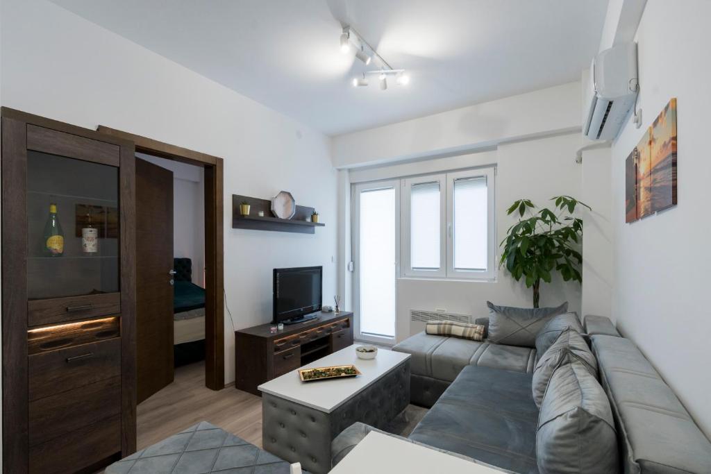 TV a/nebo společenská místnost v ubytování Apartman Vića