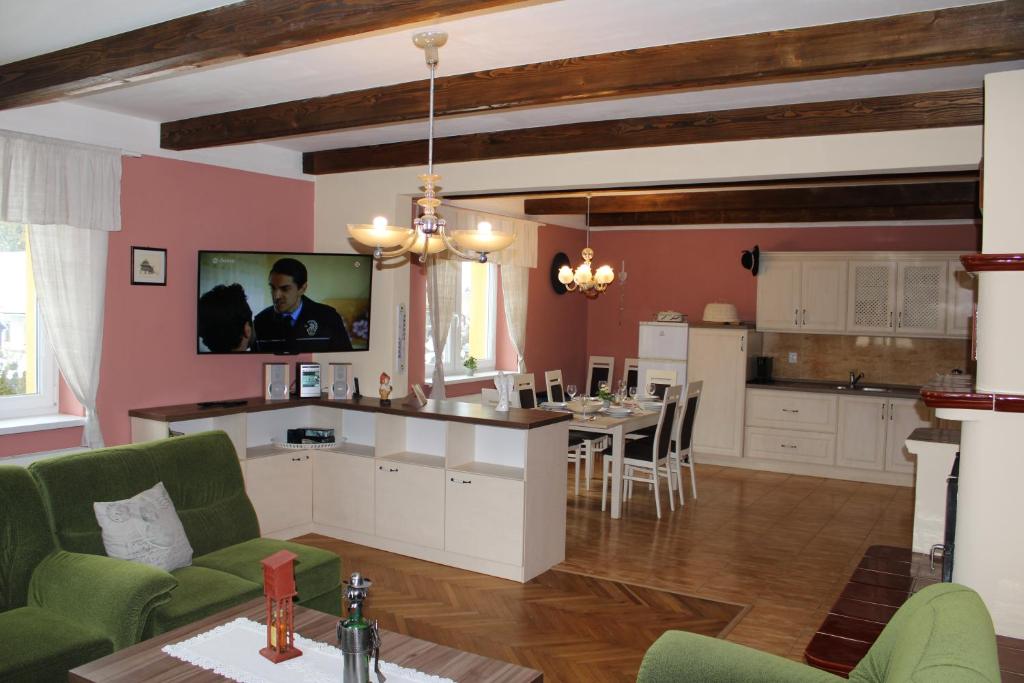 Kuchyň nebo kuchyňský kout v ubytování Penzión u Jurka Zuberec