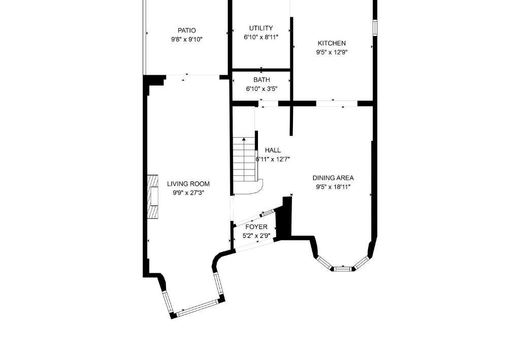 a floor plan of a house at Spacious and Central DC 3-BR Getaway Close to It All in Washington, D.C.