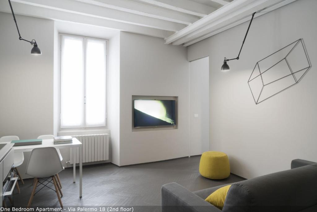 Telewizja i/lub zestaw kina domowego w obiekcie Brera Apartments