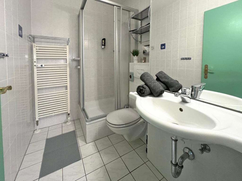 Koupelna v ubytování Apartman Mitterdorf