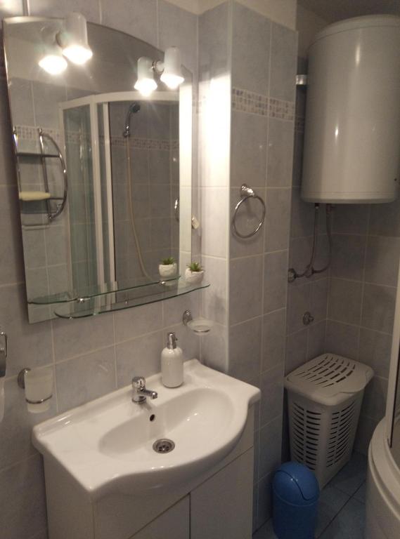 Kúpeľňa v ubytovaní Apartment in Privlaka with sea view, terrace, air conditioning, WiFi 3591-2