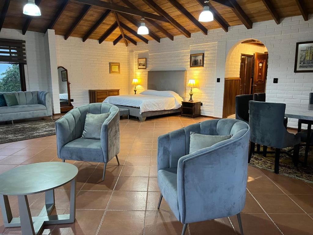 Posezení v ubytování Hosteria Cananvalle