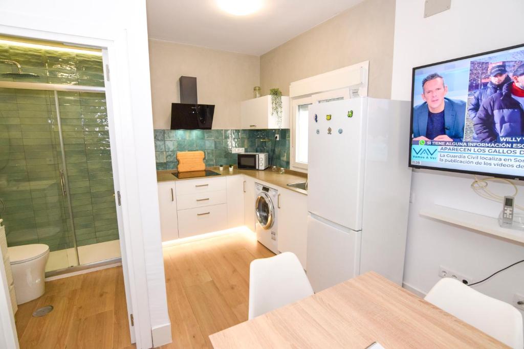 Kuchyň nebo kuchyňský kout v ubytování Apartamentos Atlantida
