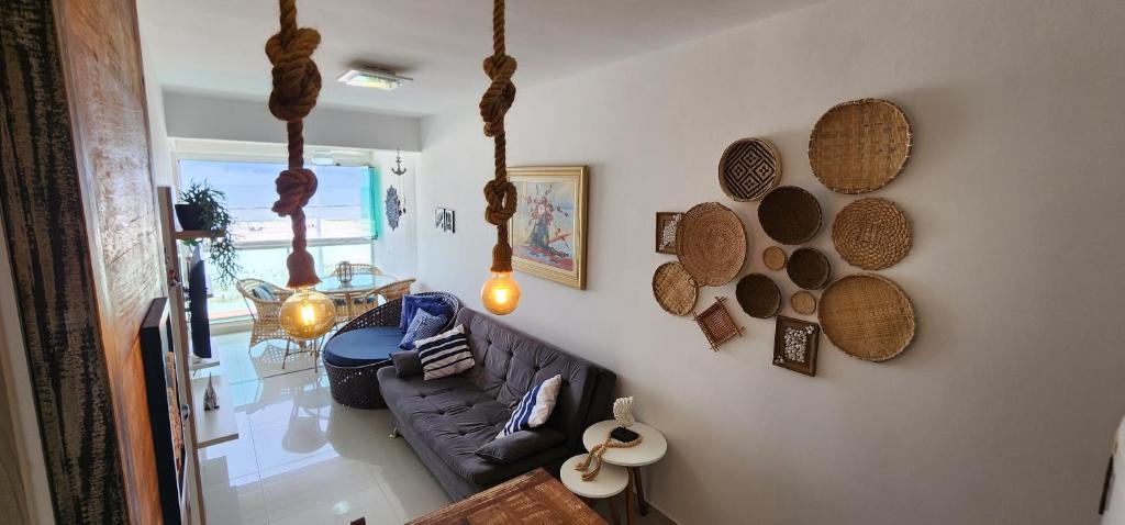Posezení v ubytování Apartamento Lindo Frente Mar