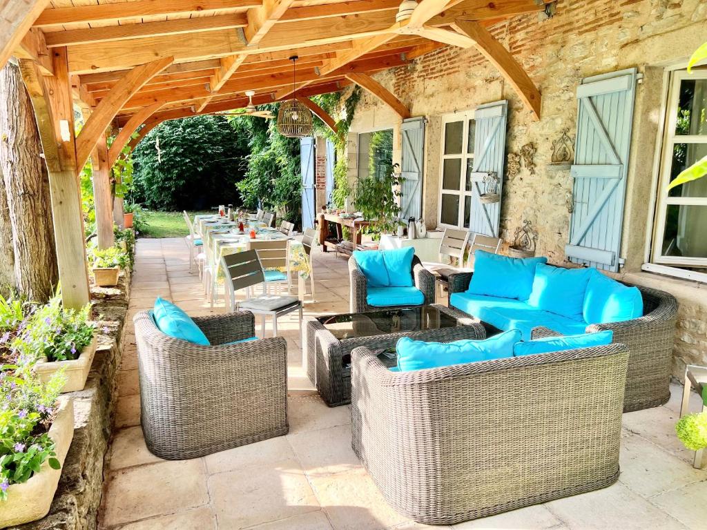 Posezení v ubytování Le Relais des Anges