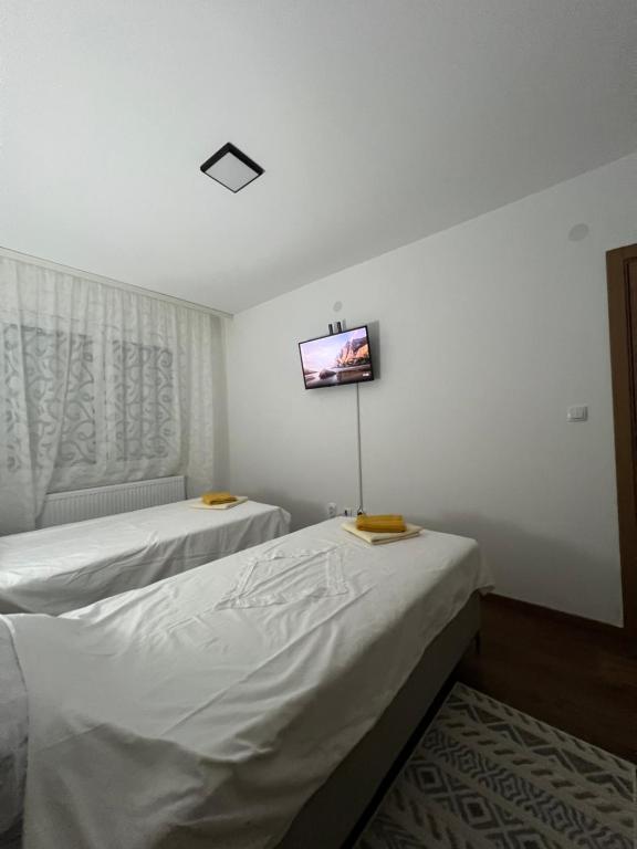 Postel nebo postele na pokoji v ubytování MB LuX
