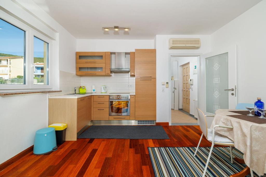 Kuchyň nebo kuchyňský kout v ubytování Apartment Helena