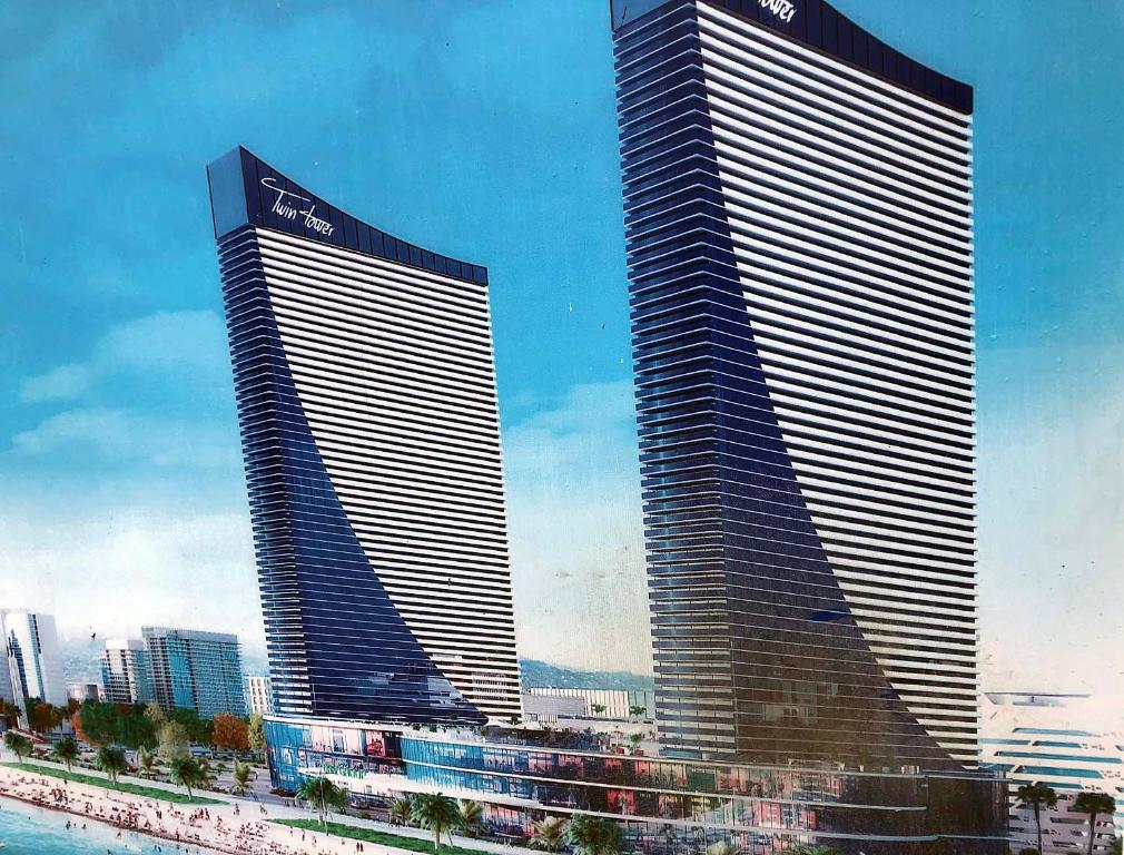 Nespecifikovaný výhled na destinaci Batumi nebo výhled na město při pohledu z apartmánu