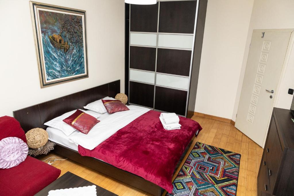 Postel nebo postele na pokoji v ubytování Bolek mansion