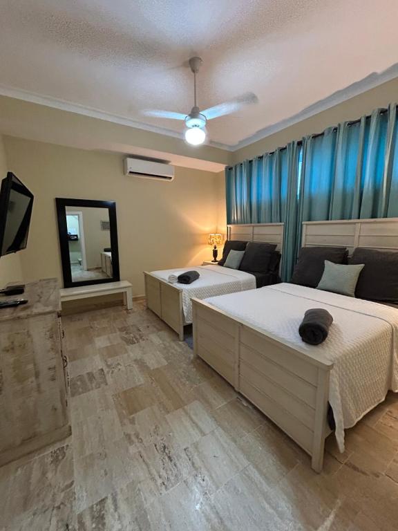 Postel nebo postele na pokoji v ubytování Best ocean view Sosua-Cabarete