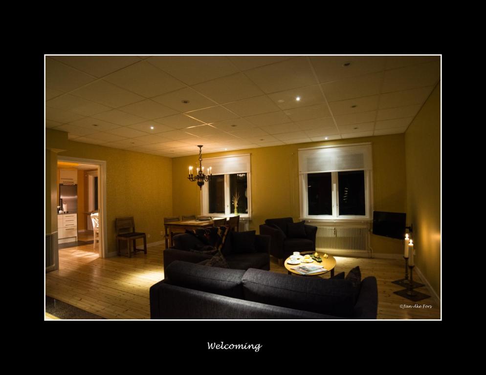 Posezení v ubytování Lannavaara Lodge