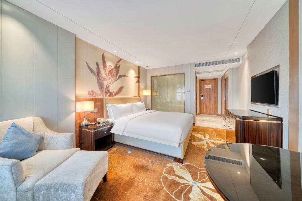 TV a/nebo společenská místnost v ubytování Dayhello Hotel Shenzhen Shekou