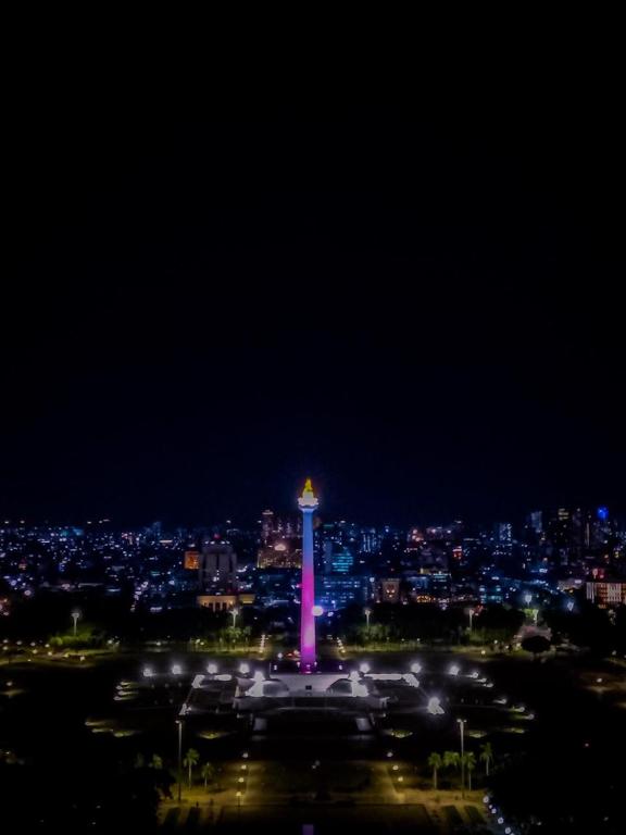 Nespecifikovaný výhled na destinaci Jakarta nebo výhled na město při pohledu z hotelu