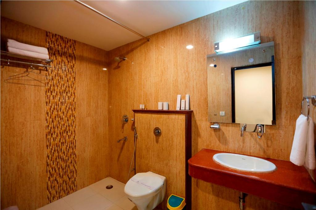 Koupelna v ubytování Airport RTS HOTEL