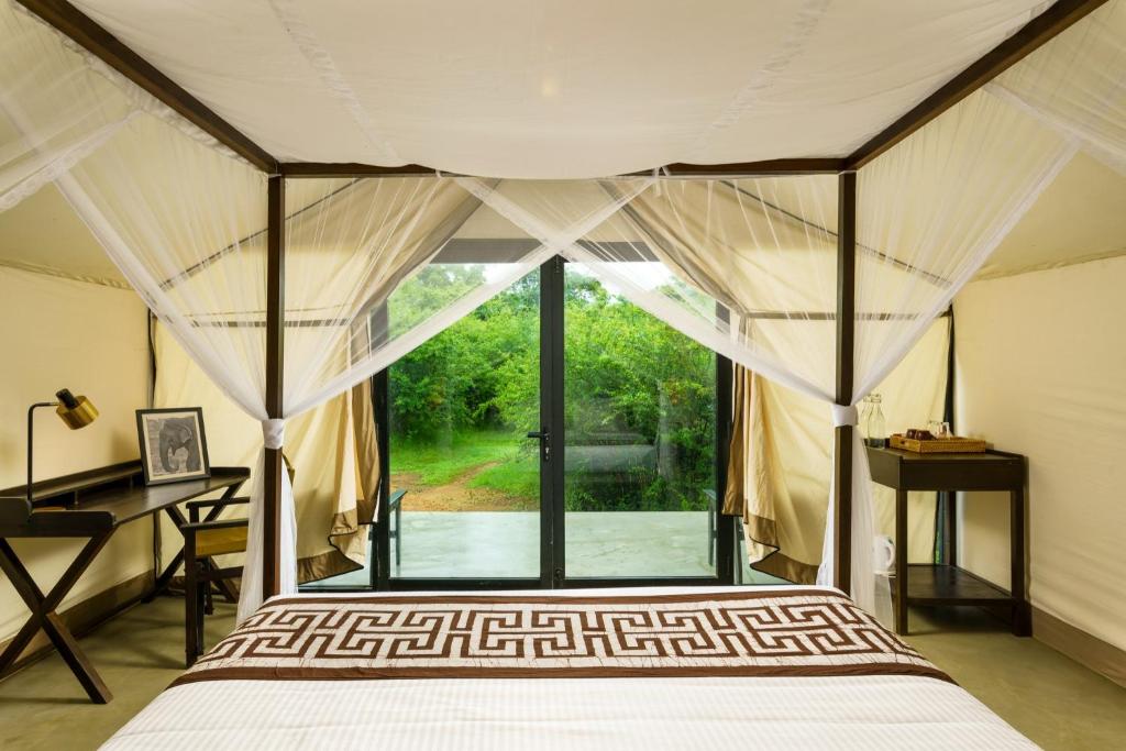Zahrada ubytování Makini Bush Camp, Yala