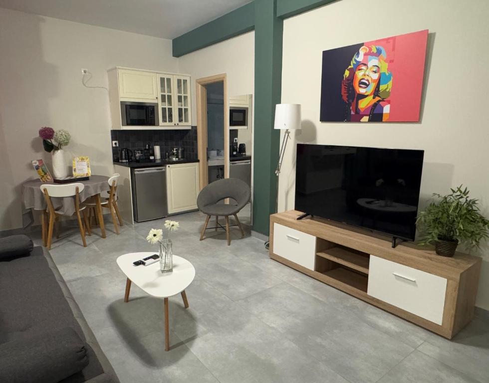 Kuchyň nebo kuchyňský kout v ubytování Connect Suites