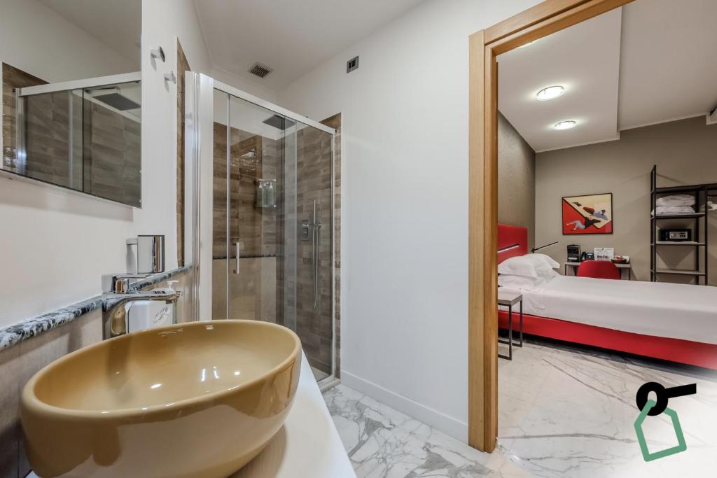 Koupelna v ubytování HOTIDAY Apartment Collection - La Spezia
