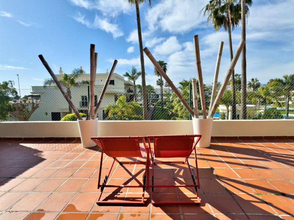 Balkón alebo terasa v ubytovaní Apartamento Bajo con terraza en Lorcrimar V