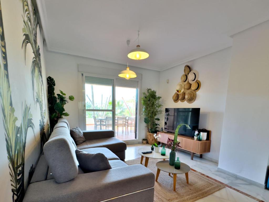 Posedenie v ubytovaní Apartamento Bajo con terraza en Lorcrimar V