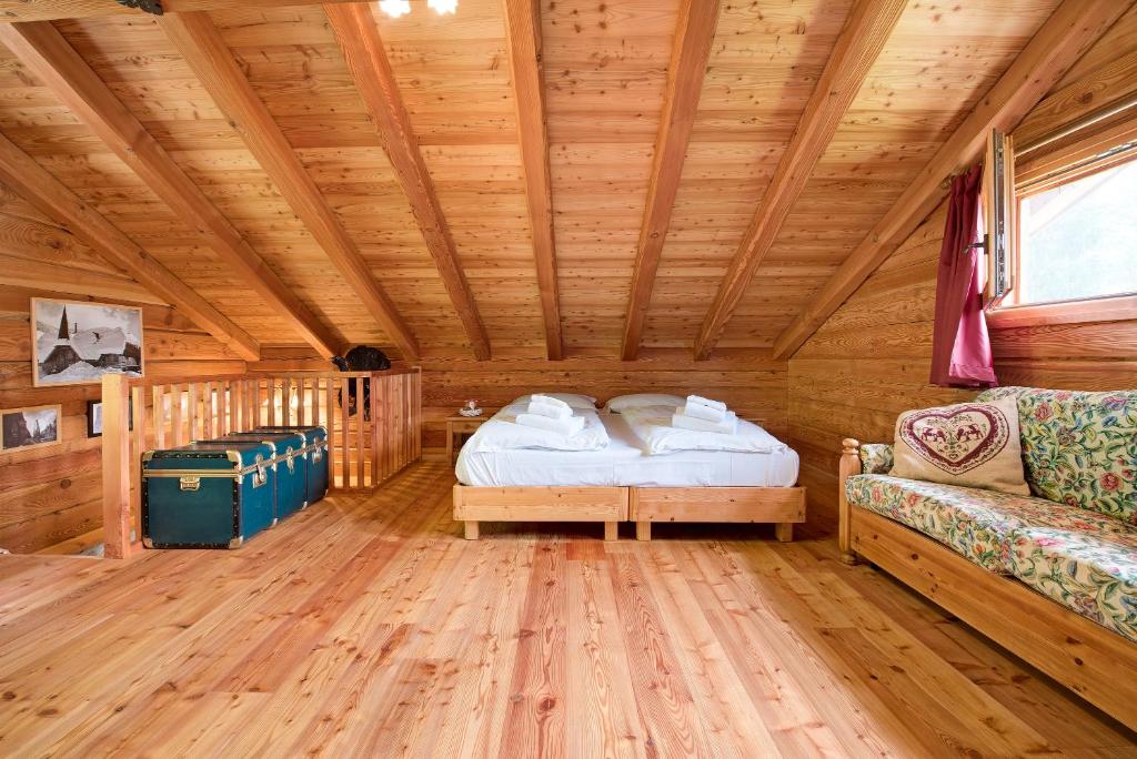 Postel nebo postele na pokoji v ubytování Chalet Bio Wild