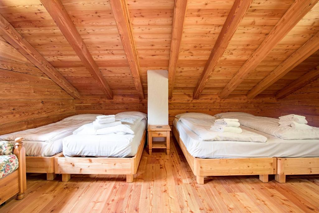 Postel nebo postele na pokoji v ubytování Chalet Bio Wild