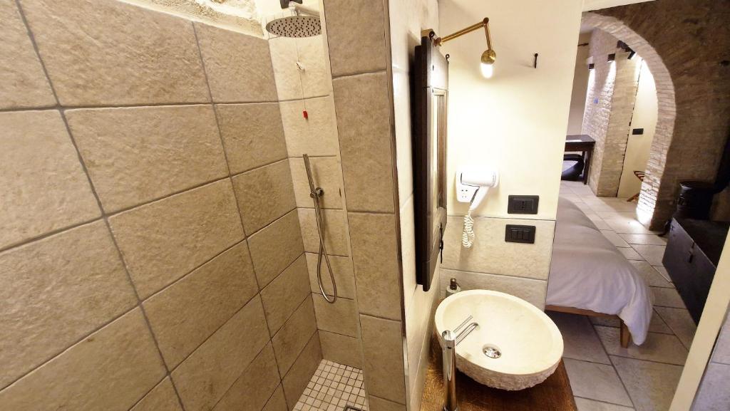 Koupelna v ubytování CASA OCRA