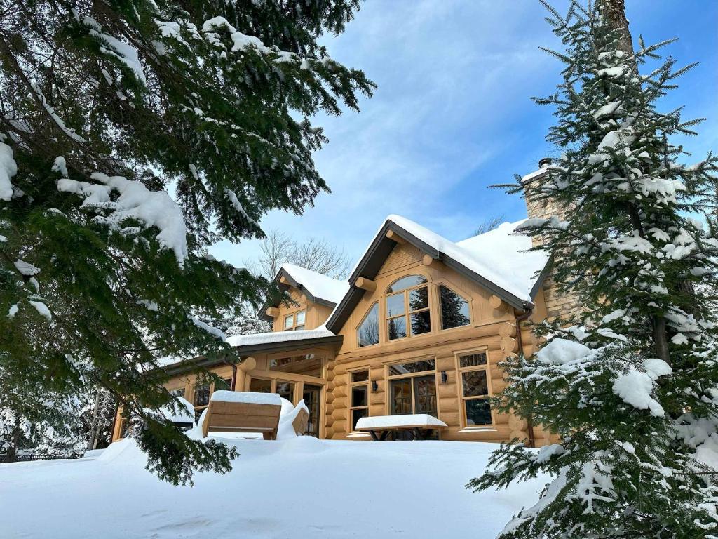 Blue Bear Spa sauna private pool lake access v zimě