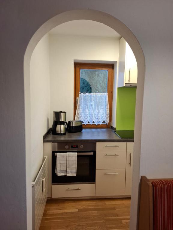 Kuchyň nebo kuchyňský kout v ubytování Haus Fichtenblick
