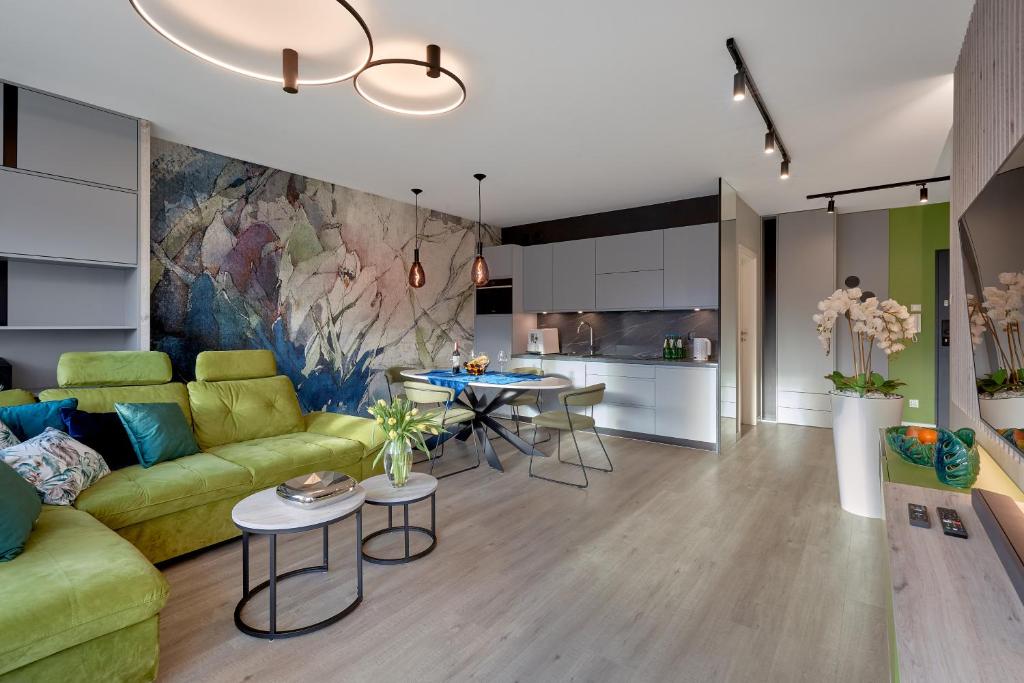 Χώρος καθιστικού στο Nadmorskie Tarasy A 410- Wellness & SPA