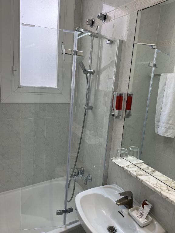 Koupelna v ubytování Hotel Aneto