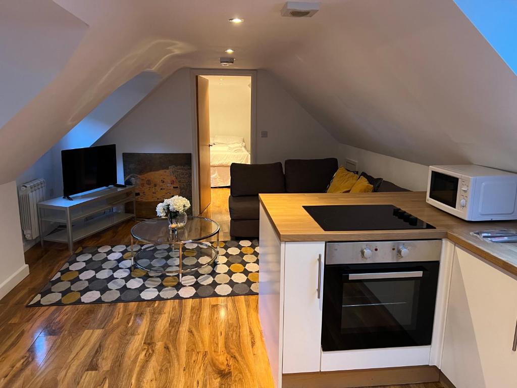 Køkken eller tekøkken på Sportsmans Cottage