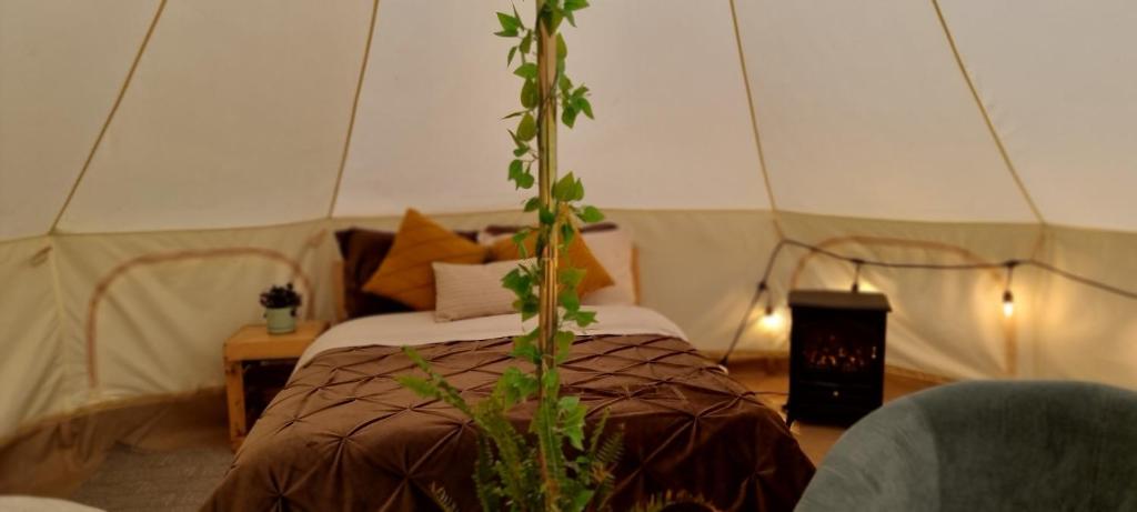 Postel nebo postele na pokoji v ubytování El Sendero Glamping